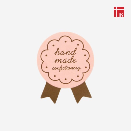 스티커 메달 HAND MADE 큐티 핑크 200매